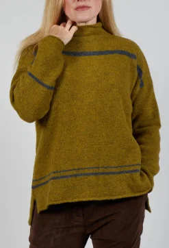 Operificio Neirami Jumpers^High Neck Stripe Jumper in Cedro