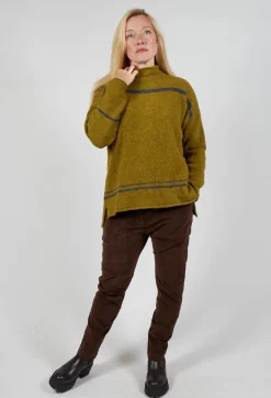 Operificio Neirami Jumpers^High Neck Stripe Jumper in Cedro