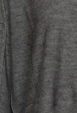Nijii Jumpers^High Neck Sweater with Seam Detail in Grey