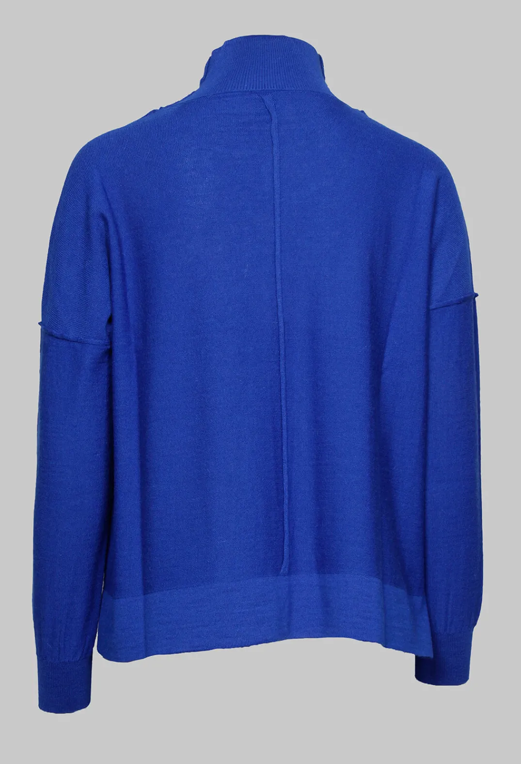 Nijii Jumpers^High Neck Sweater with Seam Detail in Royal Blue