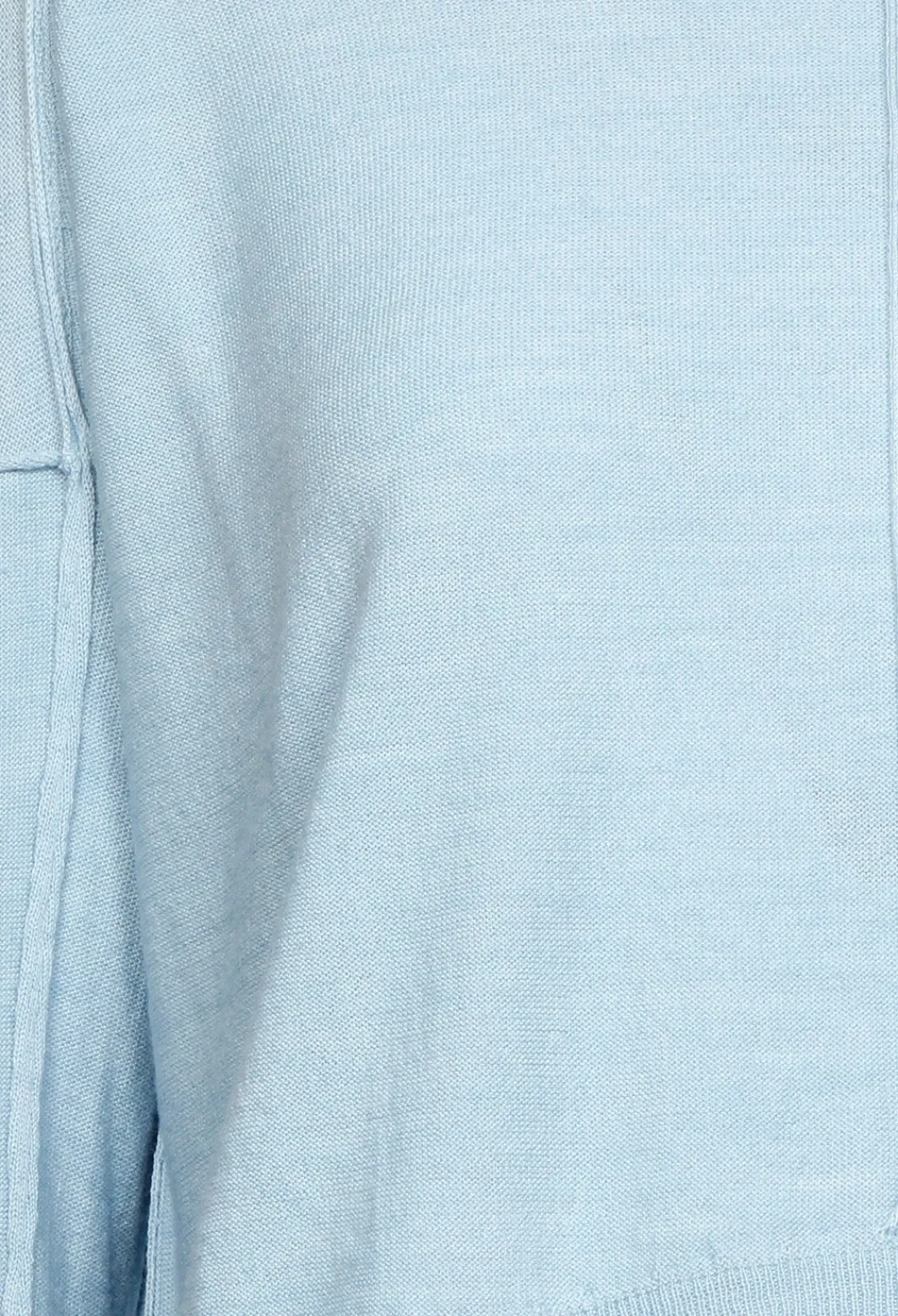 Nijii Jumpers^High Neck Sweater with Seam Detail in Light Blue