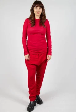 Rundholz Mainline Tops^High Neck Top in Cardinal Cloud