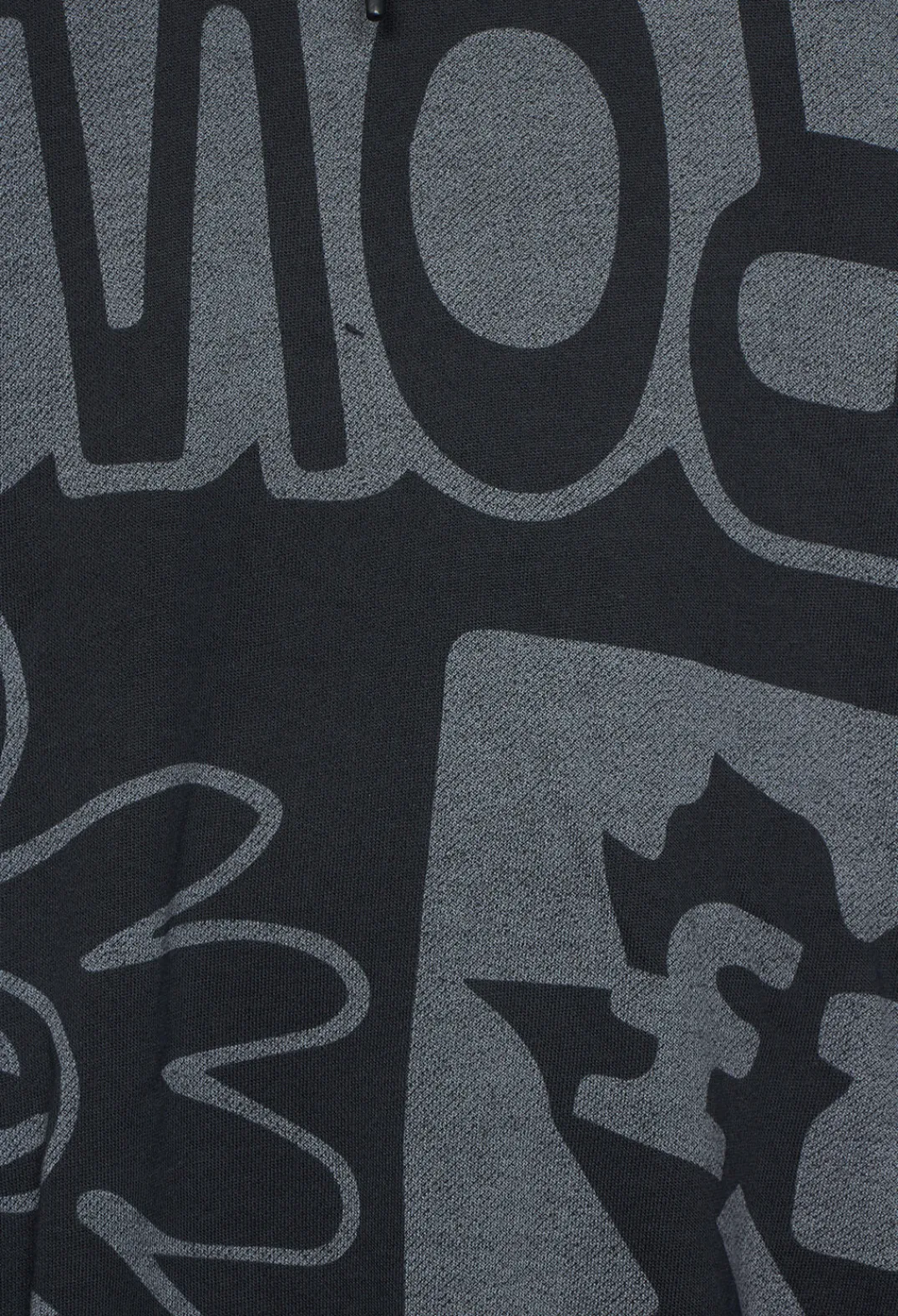 Rundholz Black Label T-shirts^High Neck Top with Contrasting Back Fabric in Black Print
