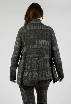 Rundholz Black Label Tops^High Neck Top with Drawstring in Jungle Shiny Print