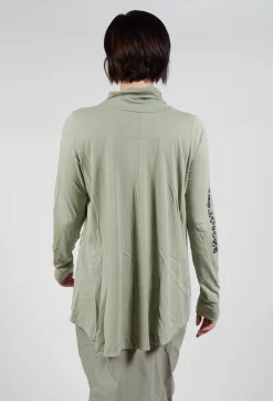 Rundholz Black Label Tops^High Neck Top with Placed Print in Defender Shiny Print