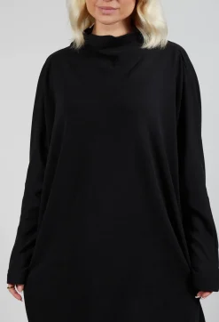 Moyuru Jumpers^High Neck Tunic in Black