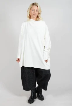 Moyuru Jumpers^High Neck Tunic in Cream