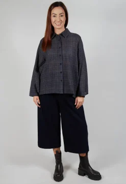 SOH Trousers^High Waisted Trousers in Navy