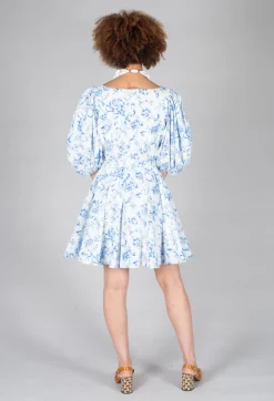 Lavi Dresses^Holly Short Belted Dress in Blu Panna