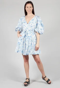 Lavi Dresses^Holly Short Belted Dress in Blu Panna