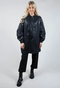 Sarah Pacini Jackets^Hooded Batwing Metallic Look Jacket