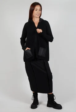 Rundholz Black Label Cardigans^Hooded Cardigan in Black