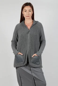Rundholz Black Label Cardigans^Hooded Cardigan in Rock