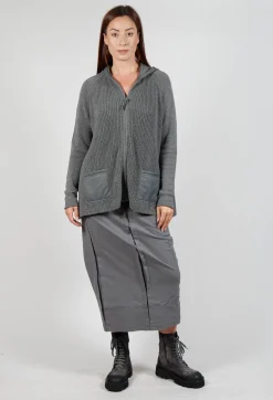 Rundholz Black Label Cardigans^Hooded Cardigan in Rock