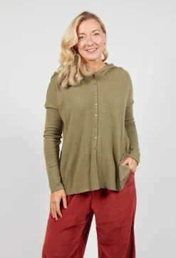 Album Di Famiglia Cardigans^Hooded Cardigan WS in Olive
