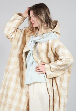 Apuntob Coats^Hooded Coat in Natural