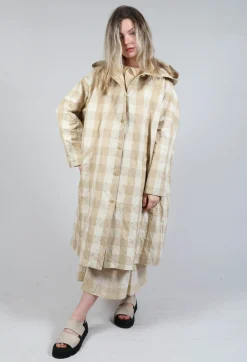 Apuntob Coats^Hooded Coat in Natural