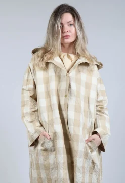Apuntob Coats^Hooded Coat in Natural