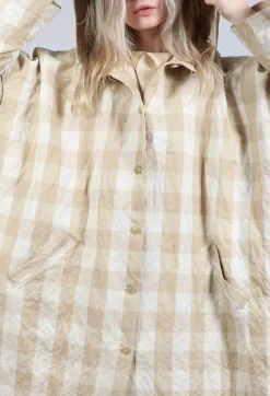 Apuntob Coats^Hooded Coat in Natural