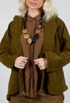 Aequamente Jackets^Hooded Jacket in Oliva