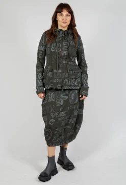 Rundholz Black Label Jackets^Hooded Jersey Jacket in Jungle Shiny Print