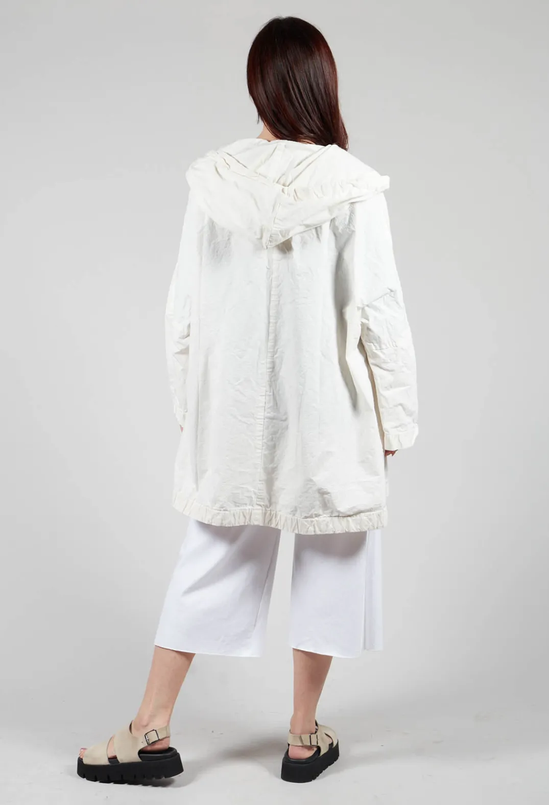 Album Di Famiglia Coats^Hooded Parka CC in Milk