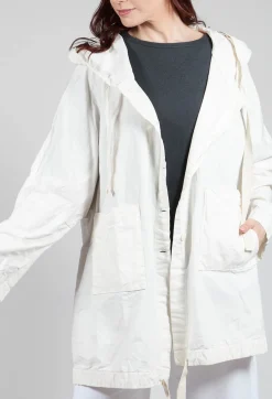 Album Di Famiglia Coats^Hooded Parka CC in Milk