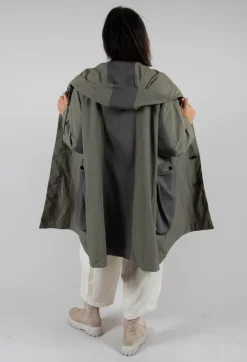 Moyuru Coats^Hooded Utility Coat with Pockets in Light Khaki
