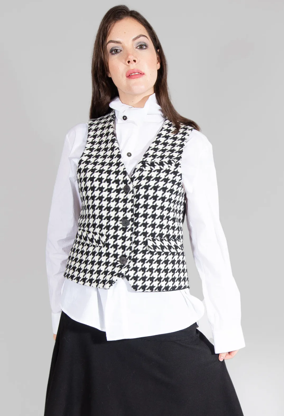 Marc Point Jackets^Hounds Tooth Printed Waistcoat in 1000