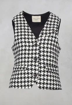 Marc Point Jackets^Hounds Tooth Printed Waistcoat in 1000