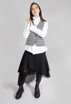 Marc Point Jackets^Hounds Tooth Printed Waistcoat in 1000
