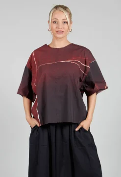 La Vaca Loca Tops^Huir Top in Lava Banner