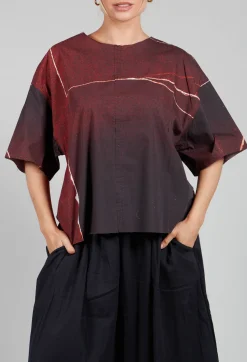 La Vaca Loca Tops^Huir Top in Lava Banner