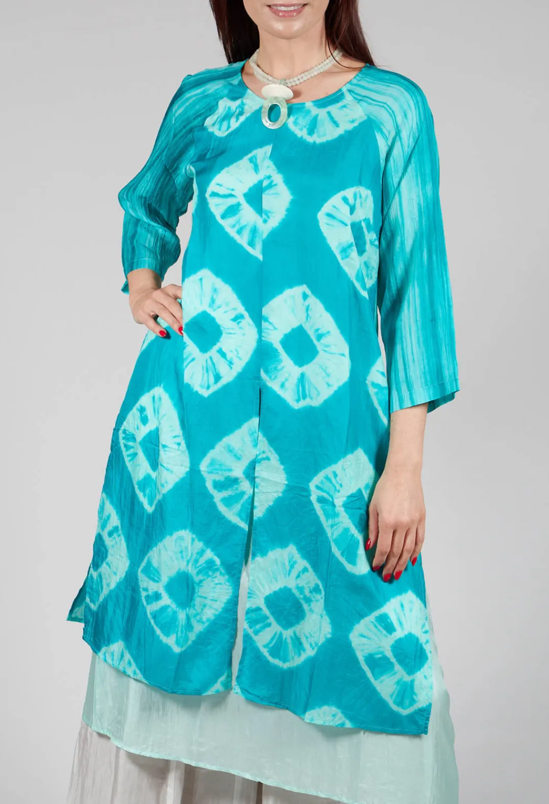 Bianco Levrin Dresses^Huong Dress in Mint and Cyan