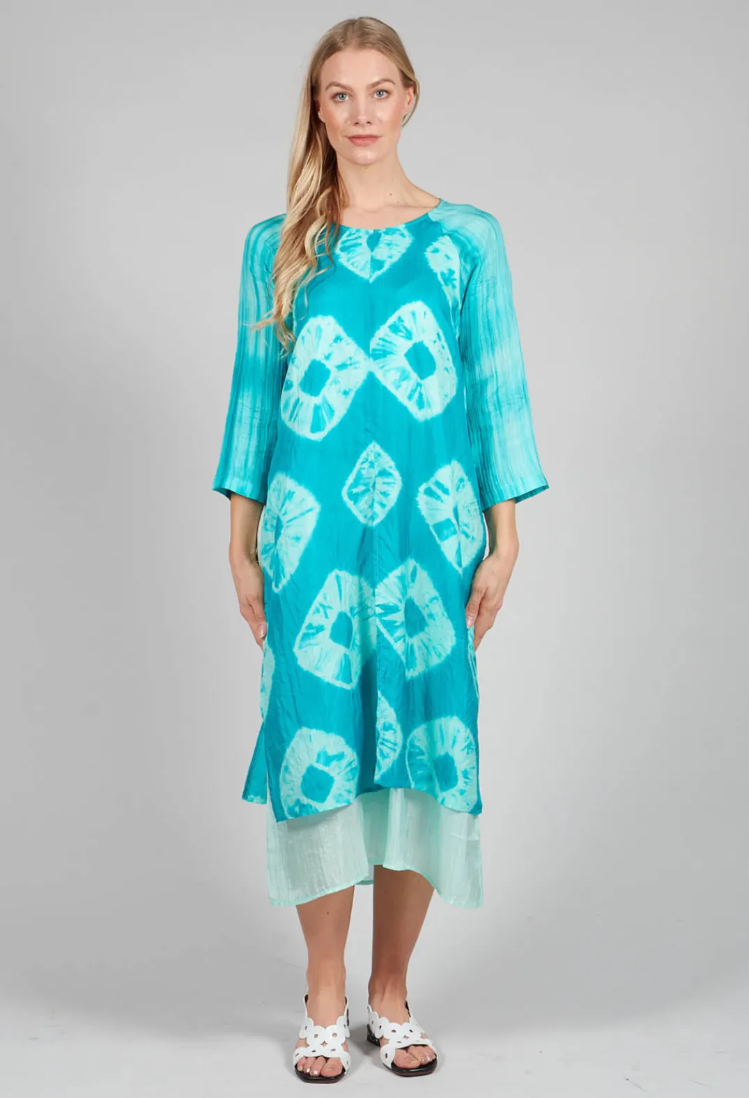 Bianco Levrin Dresses^Huong Dress in Mint and Cyan