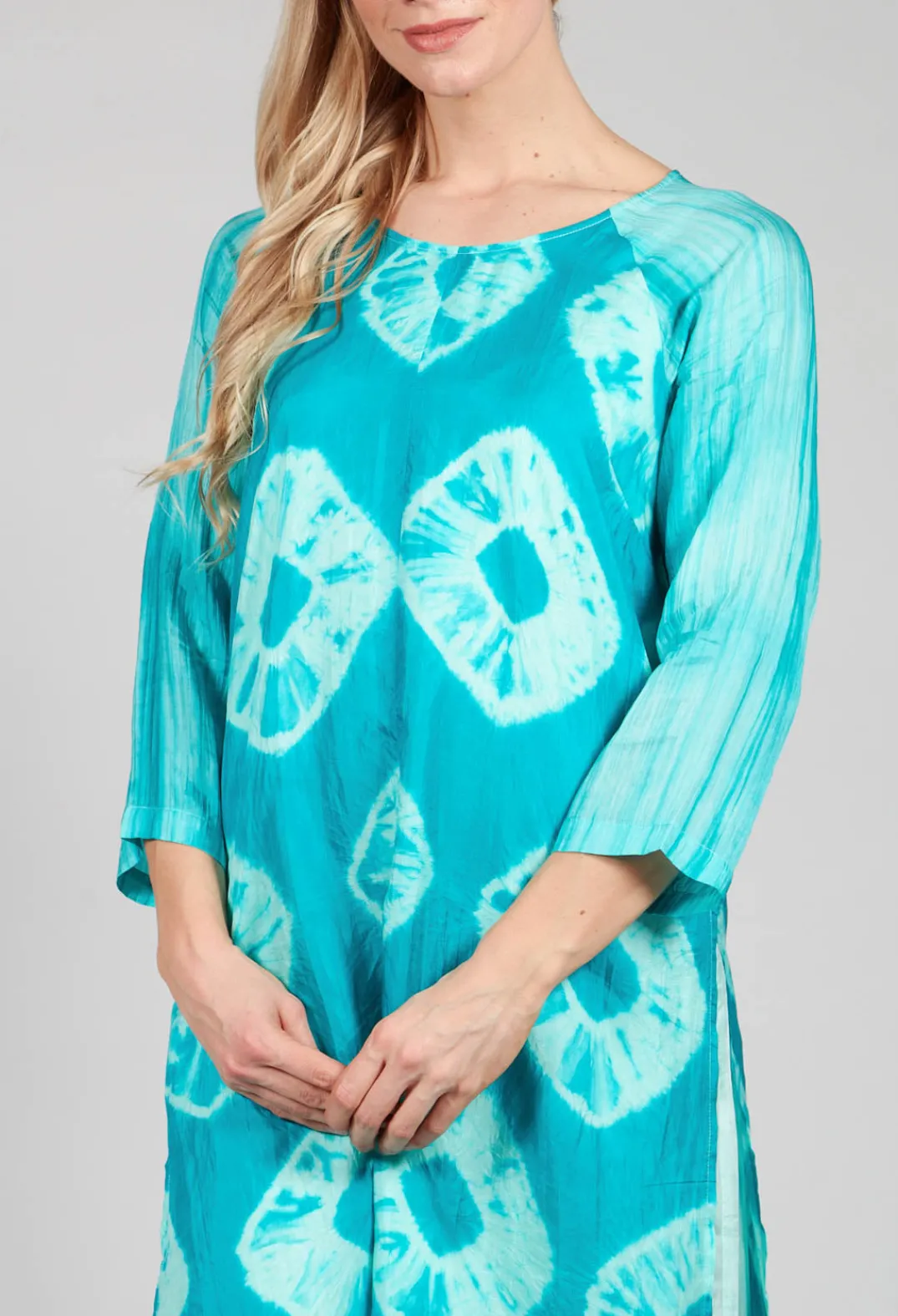 Bianco Levrin Dresses^Huong Dress in Mint and Cyan