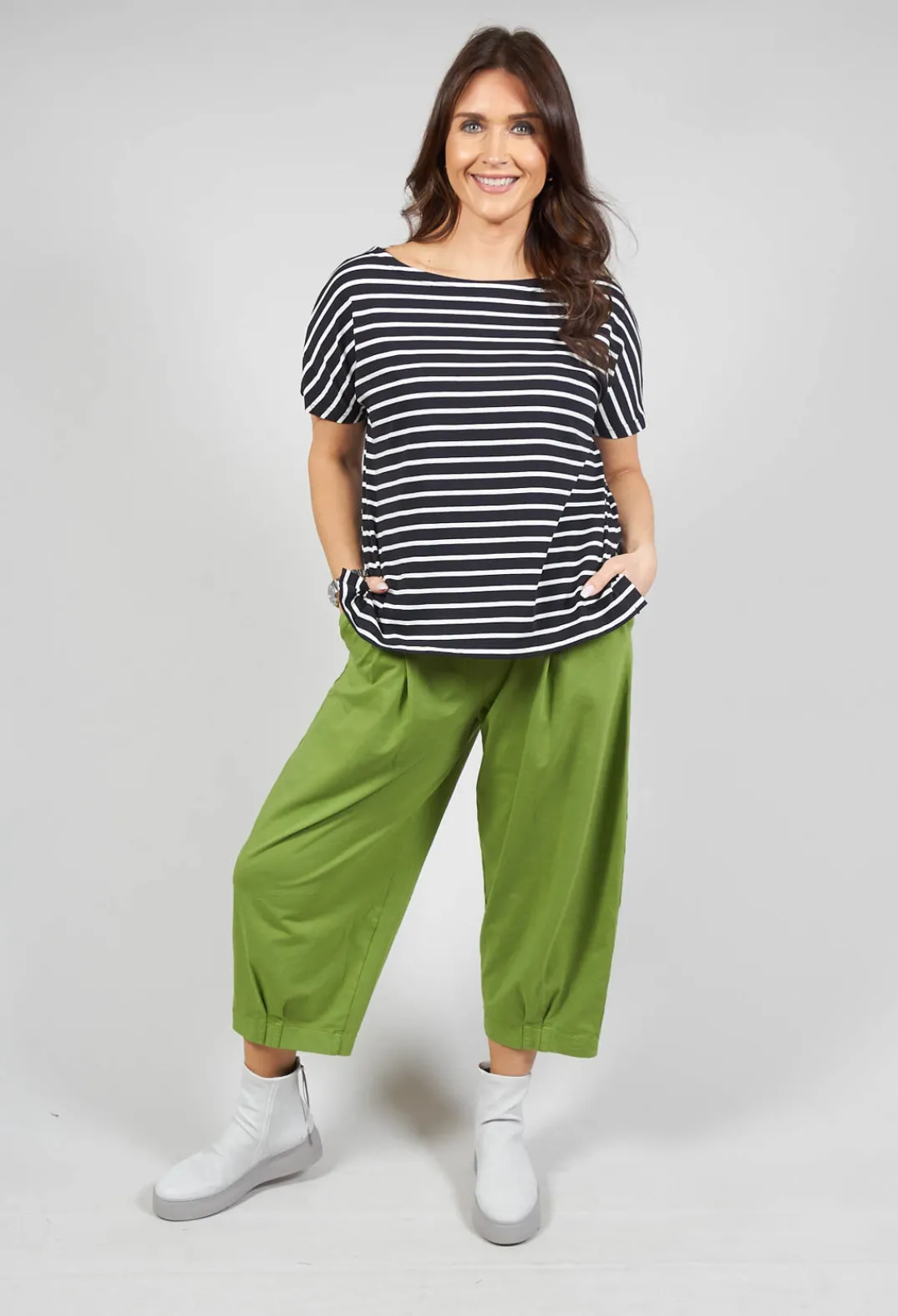 Mama B Shirts & Blouses^Ibisco R Stripe T-Shirt in Nero