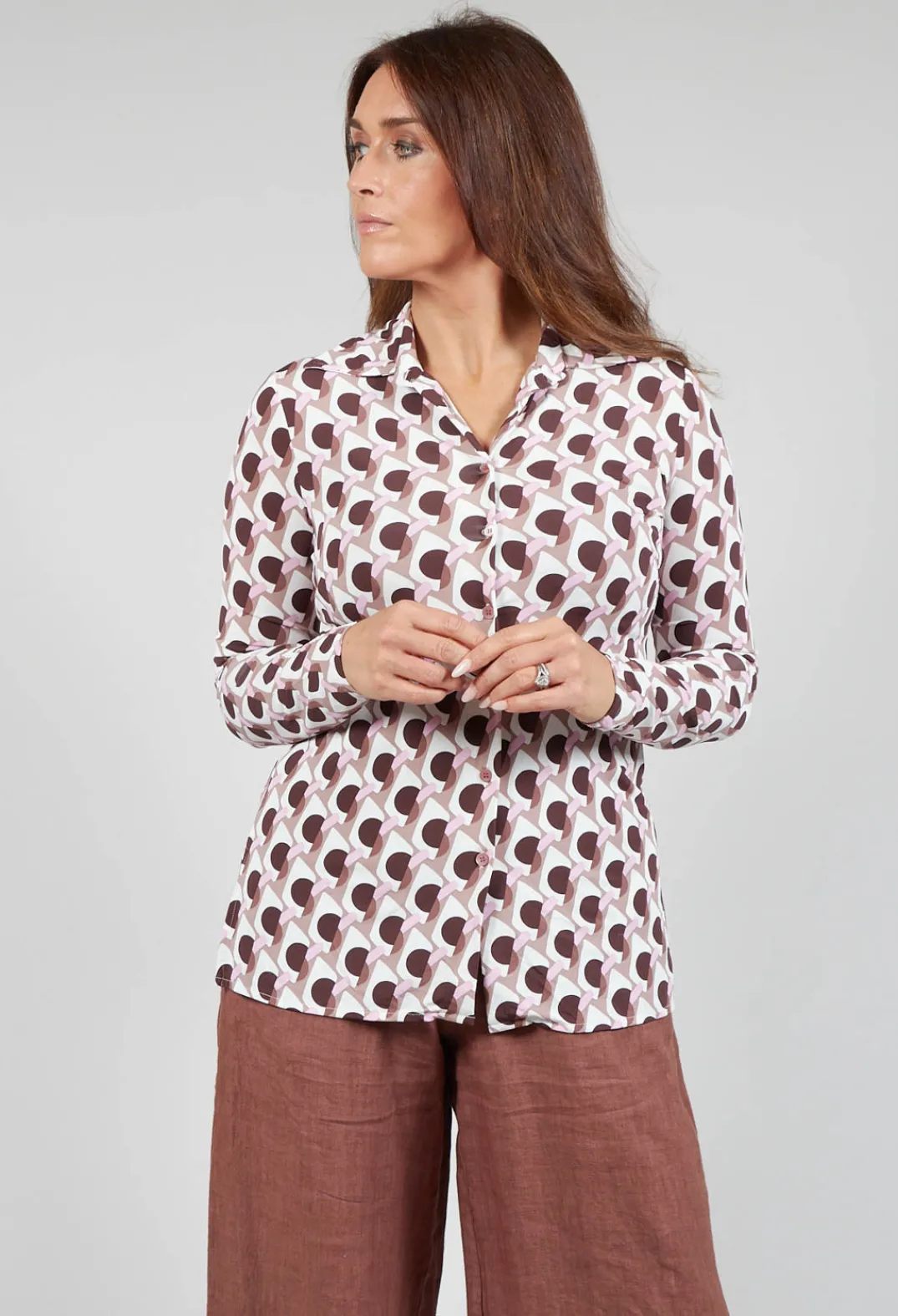 Maliparmi Shirts & Blouses^Ice Cream Shirt in Rosa / Moro / Brick