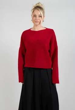 La Vaca Loca Tops^Inerte Knitted Jumper in Fire Red