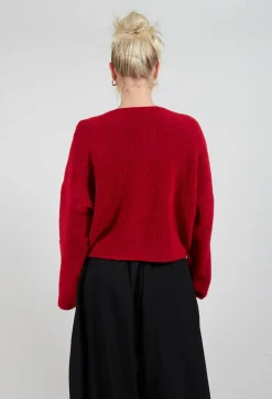 La Vaca Loca Tops^Inerte Knitted Jumper in Fire Red