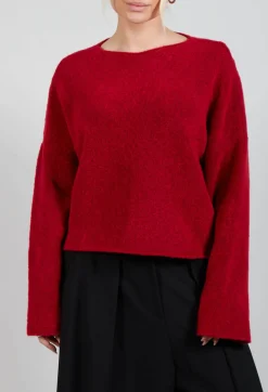 La Vaca Loca Tops^Inerte Knitted Jumper in Fire Red