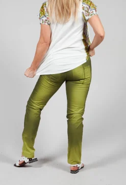 High Trousers^Inform Trousers in Washed Green