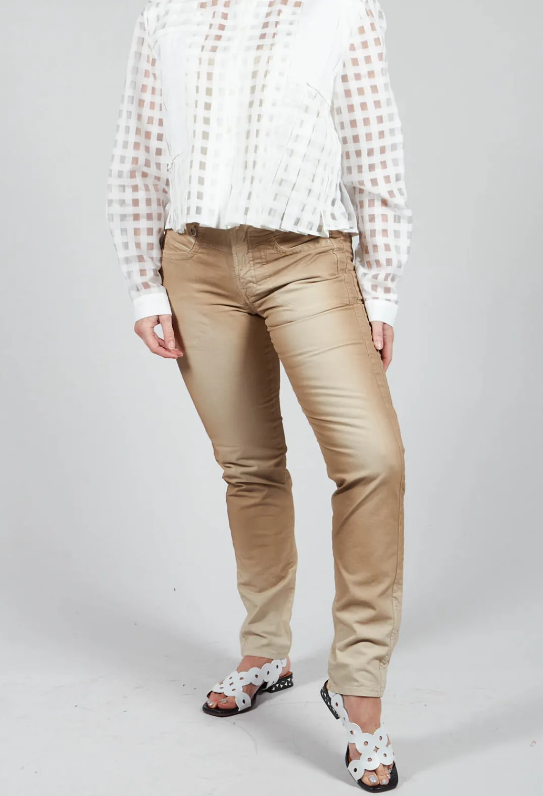 High Trousers^Inform Trousers in Washed Beige