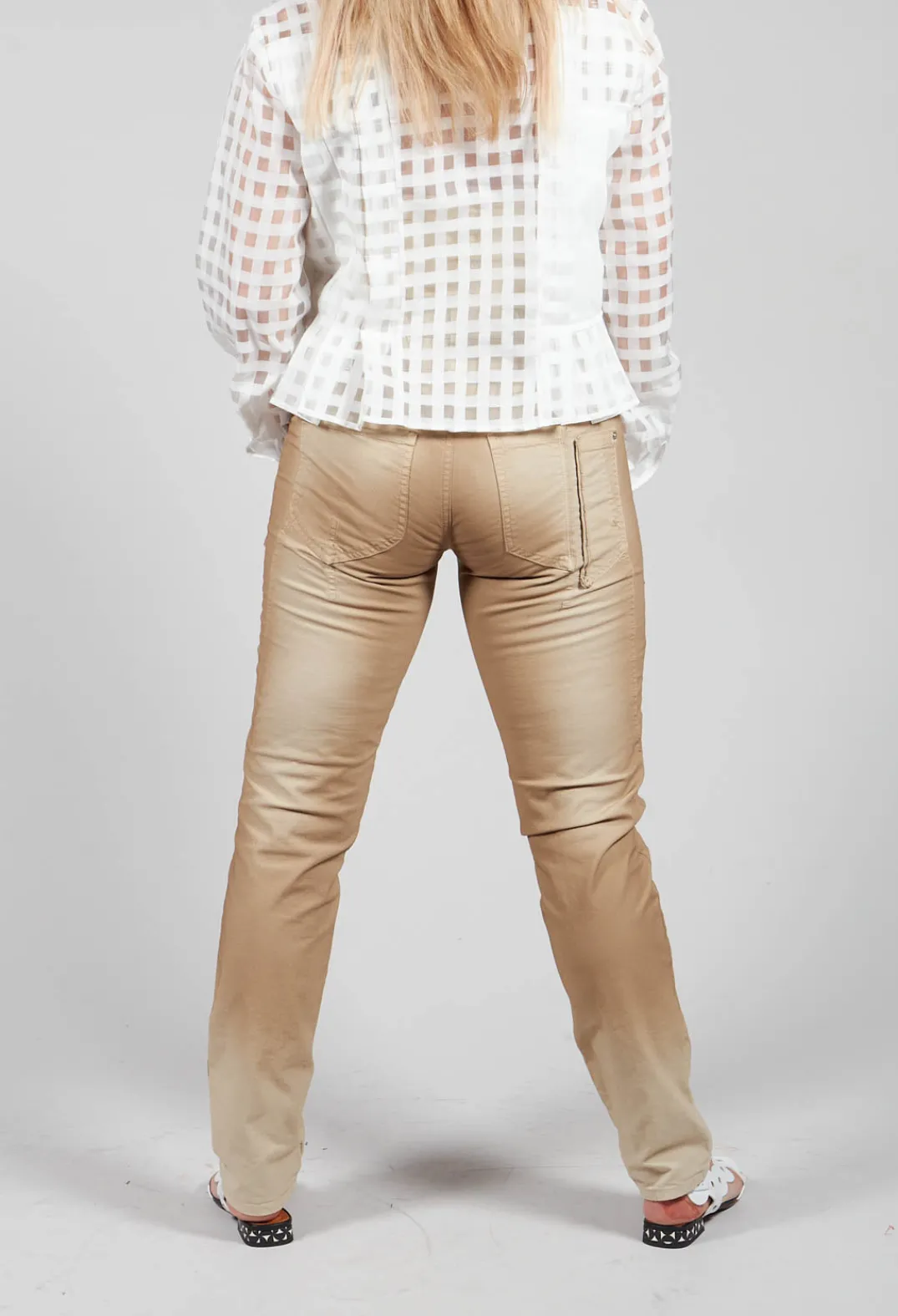 High Trousers^Inform Trousers in Washed Beige