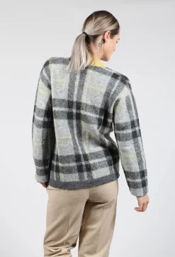 Fringe Knitwear|Cardigans^Ingrid Cardigan in Black and Yellow