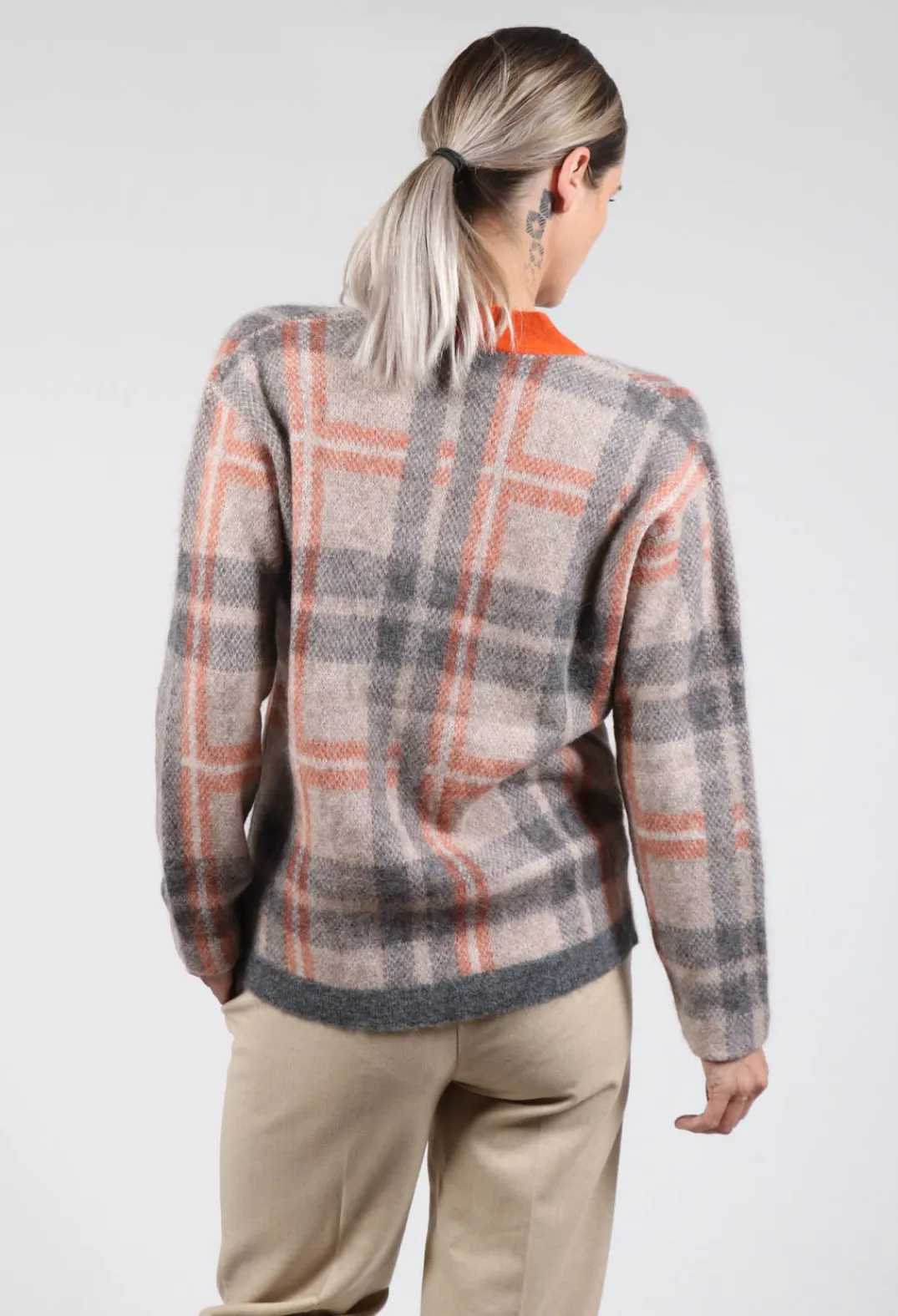 Fringe Knitwear|Cardigans^Ingrid Cardigan in Orange and Beige