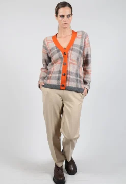 Fringe Knitwear|Cardigans^Ingrid Cardigan in Orange and Beige