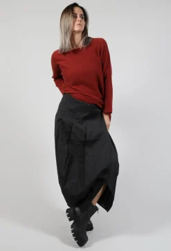 Album Di Famiglia Skirts^Inox Cross Skirt in Slate