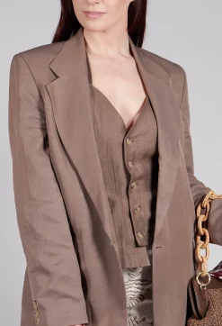 Malloni Jackets^Jacket Plagliaccio in Pecan