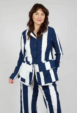 Rundholz Black Label Jackets^Jacket with Feature Pockets in Navy Print